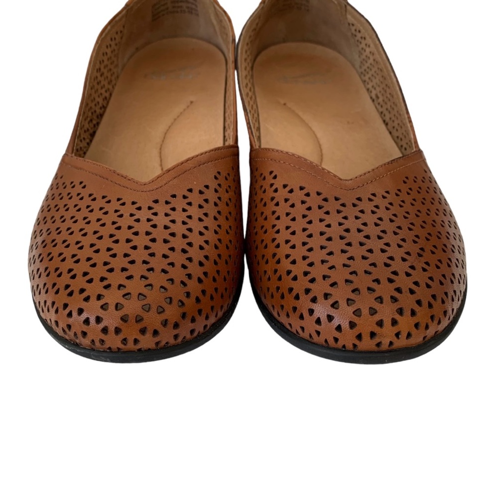 Dansko Brown Nappa Leather Perforated Ballet Flat (Beach Coast Cottage Nautical) - Picture 6 of 12